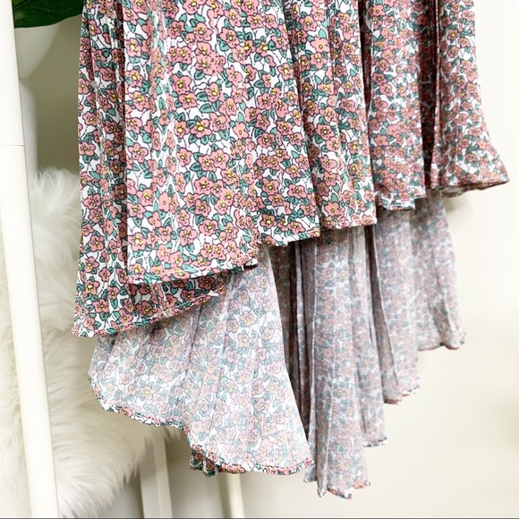 Anthropologie floral plated skirt - Picture 6 of 8